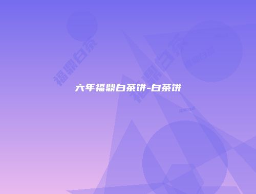 六年福鼎白茶饼-白茶饼