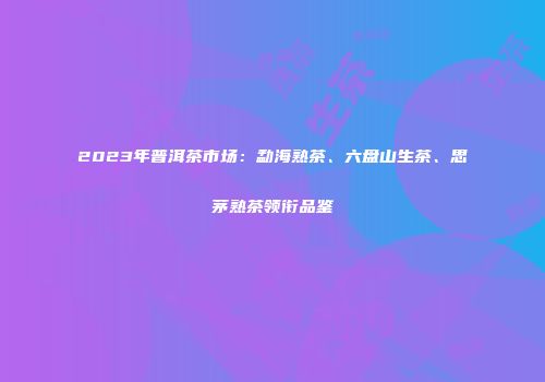 2023年普洱茶市场：勐海熟茶、六盘山生茶、思茅熟茶领衔品鉴