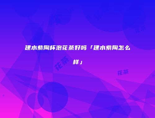 建水紫陶杯泡花茶好吗「建水紫陶怎么样」