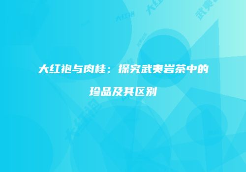 大红袍与肉桂：探究武夷岩茶中的珍品及其区别