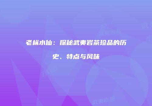 老枞水仙：探秘武夷岩茶珍品的历史、特点与风味