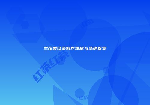 兰花香红茶制作揭秘与品种鉴赏