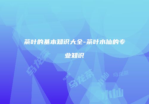 茶叶的基本知识大全-茶叶水仙的专业知识