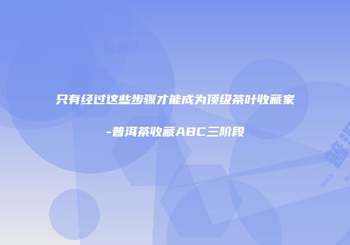 只有经过这些步骤才能成为顶级茶叶收藏家-普洱茶收藏ABC三阶段