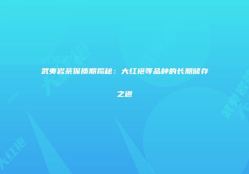 武夷岩茶保质期揭秘：大红袍等品种的长期储存之道