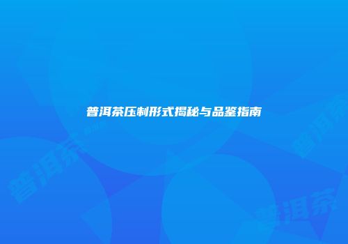 普洱茶压制形式揭秘与品鉴指南