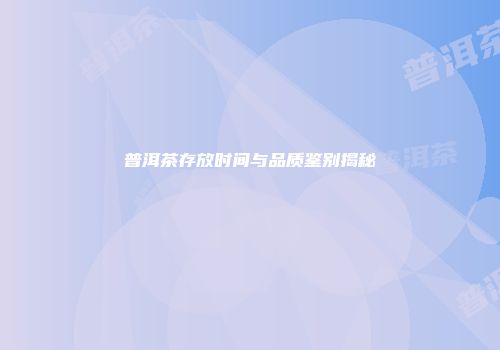 普洱茶存放时间与品质鉴别揭秘