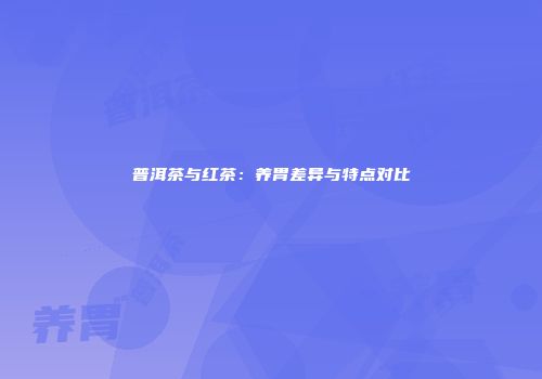 普洱茶与红茶：养胃差异与特点对比