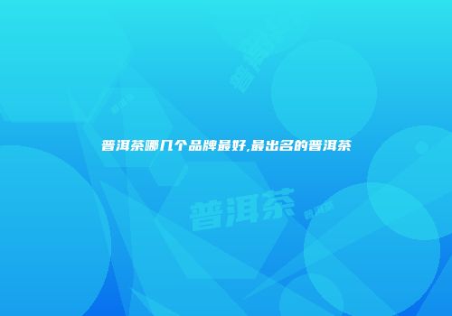 普洱茶哪几个品牌最好,最出名的普洱茶