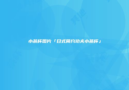 小茶杯图片「日式简约功夫小茶杯」