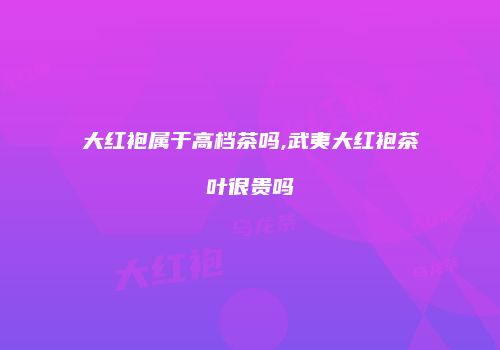 大红袍属于高档茶吗,武夷大红袍茶叶很贵吗