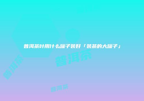 普洱茶叶用什么罐子装好「装茶的大罐子」