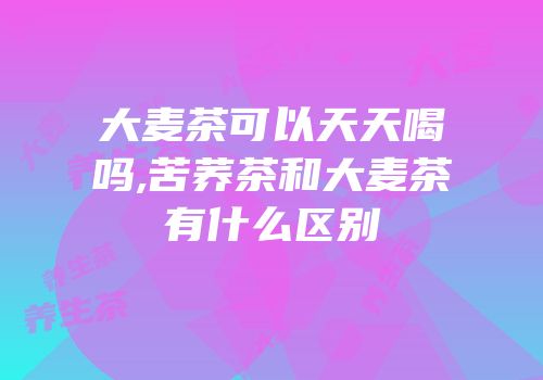 大麦茶可以天天喝吗,苦荞茶和大麦茶有什么区别