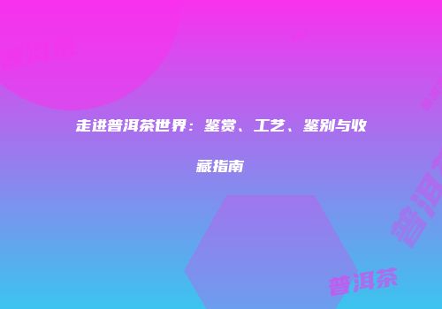 走进普洱茶世界：鉴赏、工艺、鉴别与收藏指南