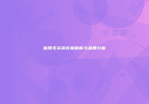信阳毛尖茶价格解析与品质分析