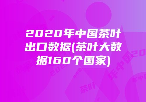 2020年中国茶叶出口数据(茶叶大数据160个国家)