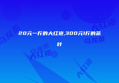 20元一斤的大红袍,300元1斤的茶叶