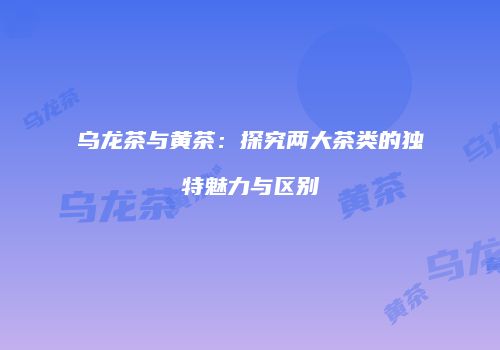 乌龙茶与黄茶：探究两大茶类的独特魅力与区别