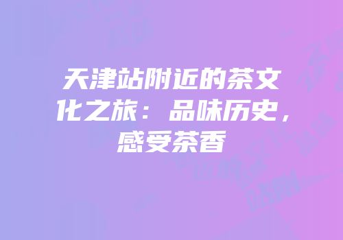 天津站附近的茶文化之旅：品味历史，感受茶香