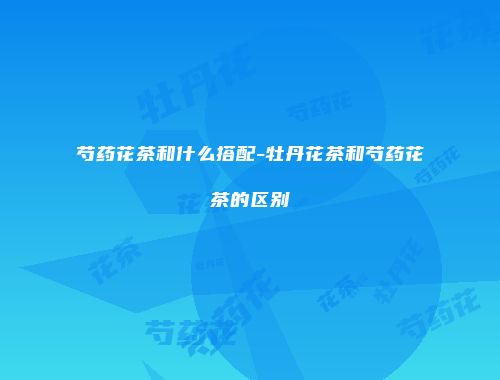 芍药花茶和什么搭配-牡丹花茶和芍药花茶的区别
