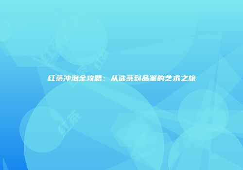 红茶冲泡全攻略：从选茶到品鉴的艺术之旅