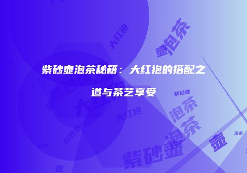 紫砂壶泡茶秘籍：大红袍的搭配之道与茶艺享受