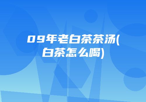 09年老白茶茶汤(白茶怎么喝)