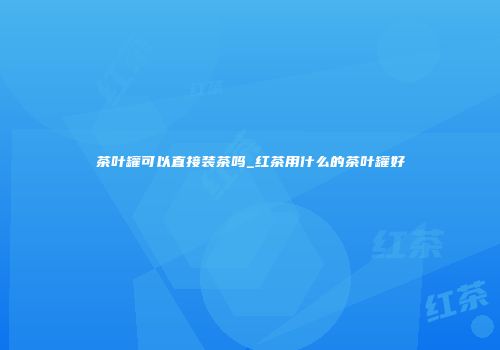 茶叶罐可以直接装茶吗_红茶用什么的茶叶罐好