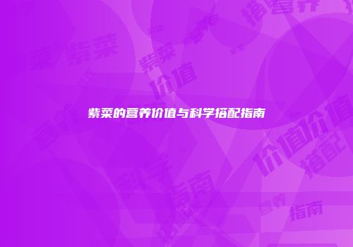 紫菜的营养价值与科学搭配指南