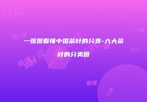 一张图看懂中国茶叶的分类-六大茶叶的分类图