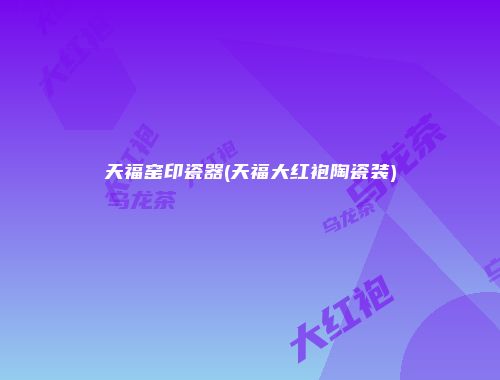 天福窑印瓷器(天福大红袍陶瓷装)