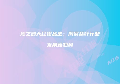 沁之韵大红袍品鉴：洞察茶叶行业发展新趋势