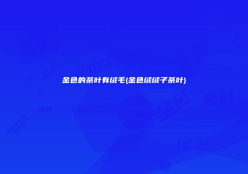金色的茶叶有绒毛(金色绒绒子茶叶)