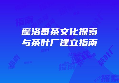 摩洛哥茶文化探索与茶叶厂建立指南