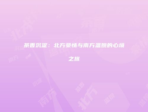 茶香沉淀：北方豪情与南方温婉的心境之旅