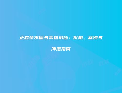 正岩茶水仙与高枞水仙：价格、鉴别与冲泡指南
