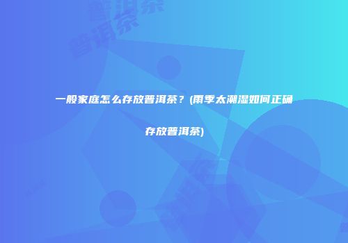 一般家庭怎么存放普洱茶？(雨季太潮湿如何正确存放普洱茶)
