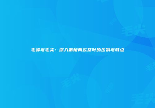 毛峰与毛尖：深入解析两款茶叶的区别与特点