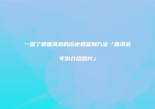 一图了解普洱茶的历史和鉴别方法「普洱茶年份介绍图片」