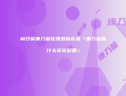 向日葵康乃馨玫瑰混搭花语「康乃馨和什么花搭配喝」
