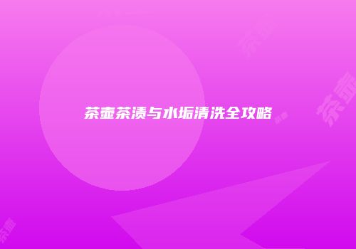 茶壶茶渍与水垢清洗全攻略