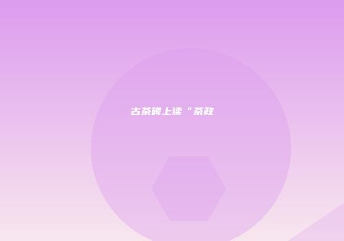 古茶碑上读“茶政