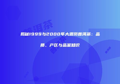 揭秘1999与2000年大渡岗普洱茶：品质、产区与品鉴知识