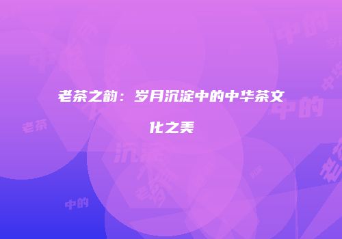 老茶之韵：岁月沉淀中的中华茶文化之美