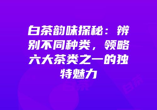 白茶韵味探秘：辨别不同种类，领略六大茶类之一的独特魅力