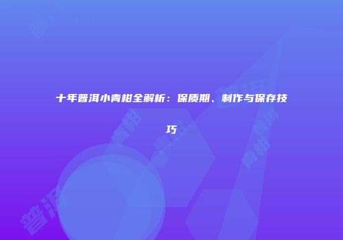 十年普洱小青柑全解析：保质期、制作与保存技巧