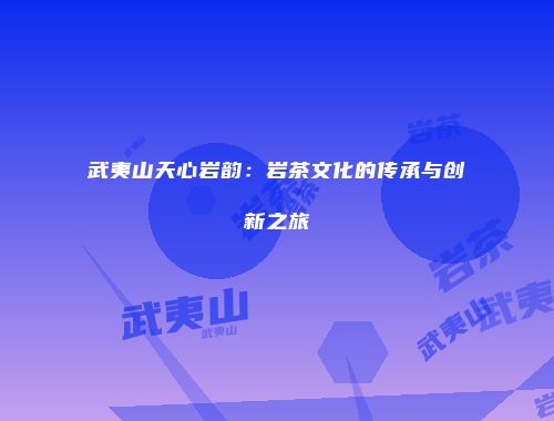 武夷山天心岩韵：岩茶文化的传承与创新之旅