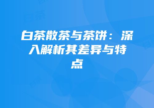 白茶散茶与茶饼：深入解析其差异与特点