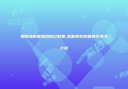 如何选购最适合自己的壶,泥壶和紫砂壶的区别大介绍
