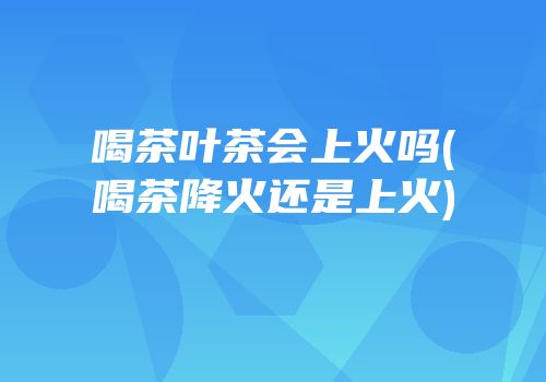 喝茶叶茶会上火吗(喝茶降火还是上火)
